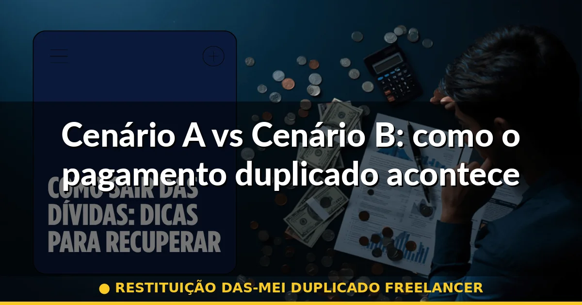 Cenário A vs Cenário B: como o pagamento duplicado acontece na prática — restituição das-mei duplicado freelancer
