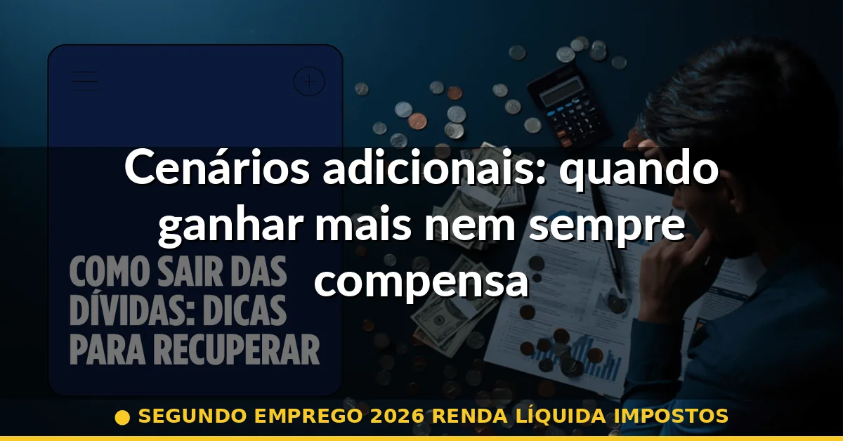 Cenários adicionais: quando ganhar mais nem sempre compensa — segundo emprego 2026 renda líquida impostos