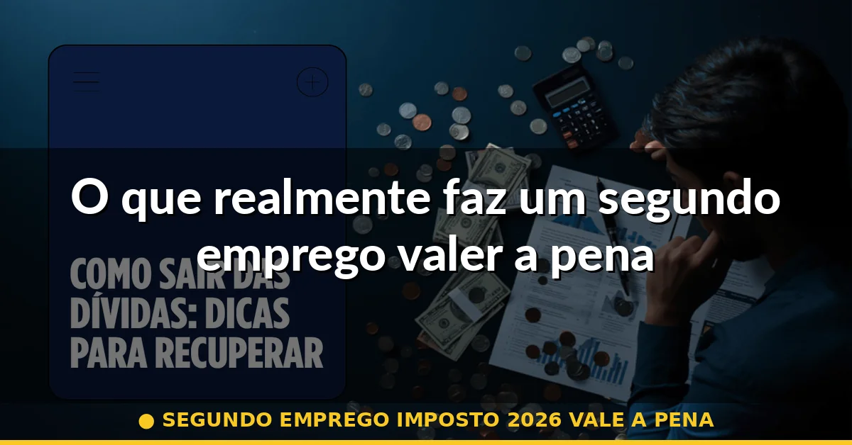 O que realmente faz um segundo emprego valer a pena — segundo emprego imposto 2026 vale a pena