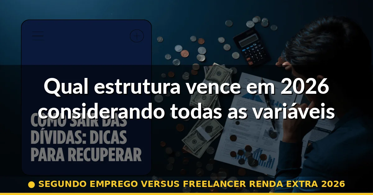 Qual estrutura vence em 2026 considerando todas as variáveis — segundo emprego versus freelancer renda extra 2026