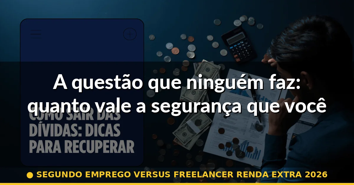 A questão que ninguém faz: quanto vale a segurança que você perde — segundo emprego versus freelancer renda extra 2026
